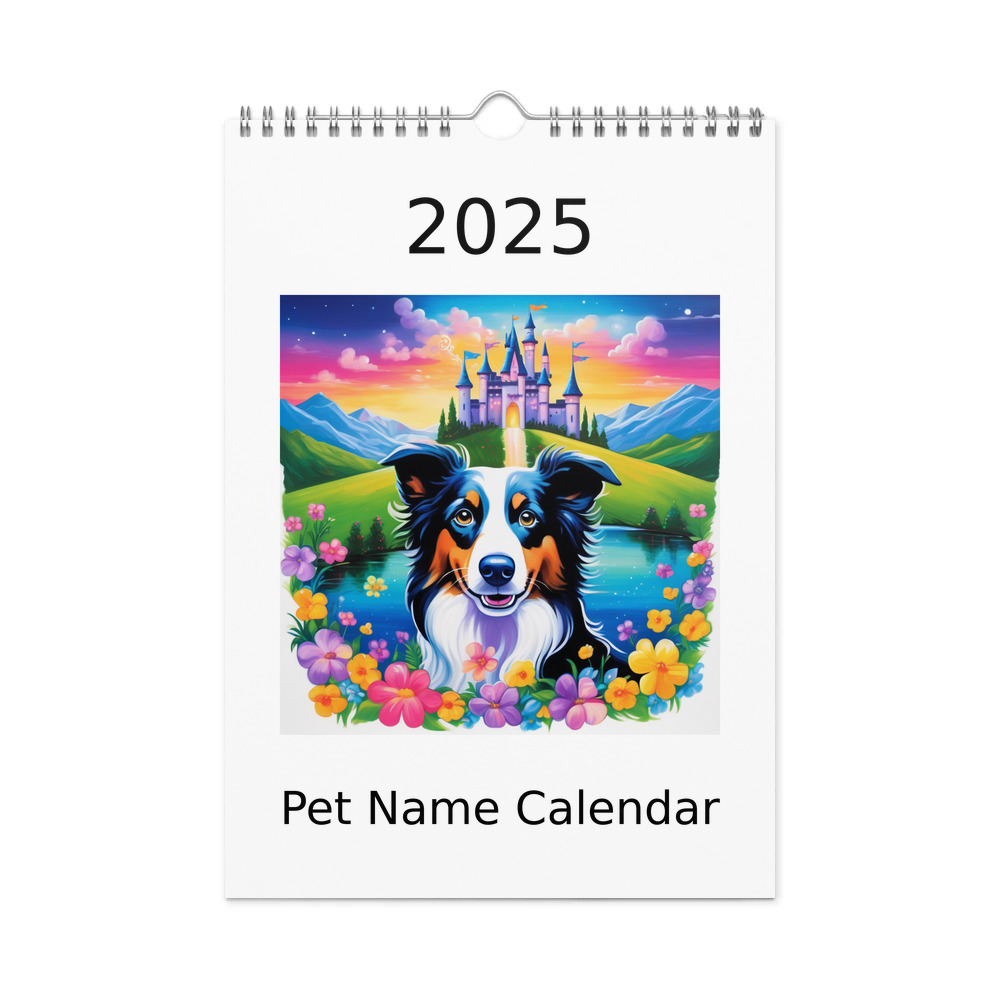 PugMug Custom Border Collie Wall Calendar (2026)