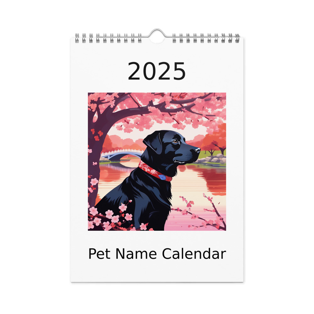 PugMug Custom Black Labrador Retriever Wall Calendar (2026)