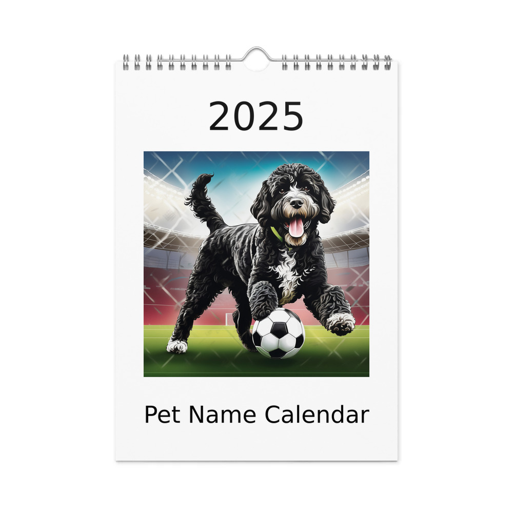 PugMug Custom Portuguese Water Dog Wall Calendar (2026)