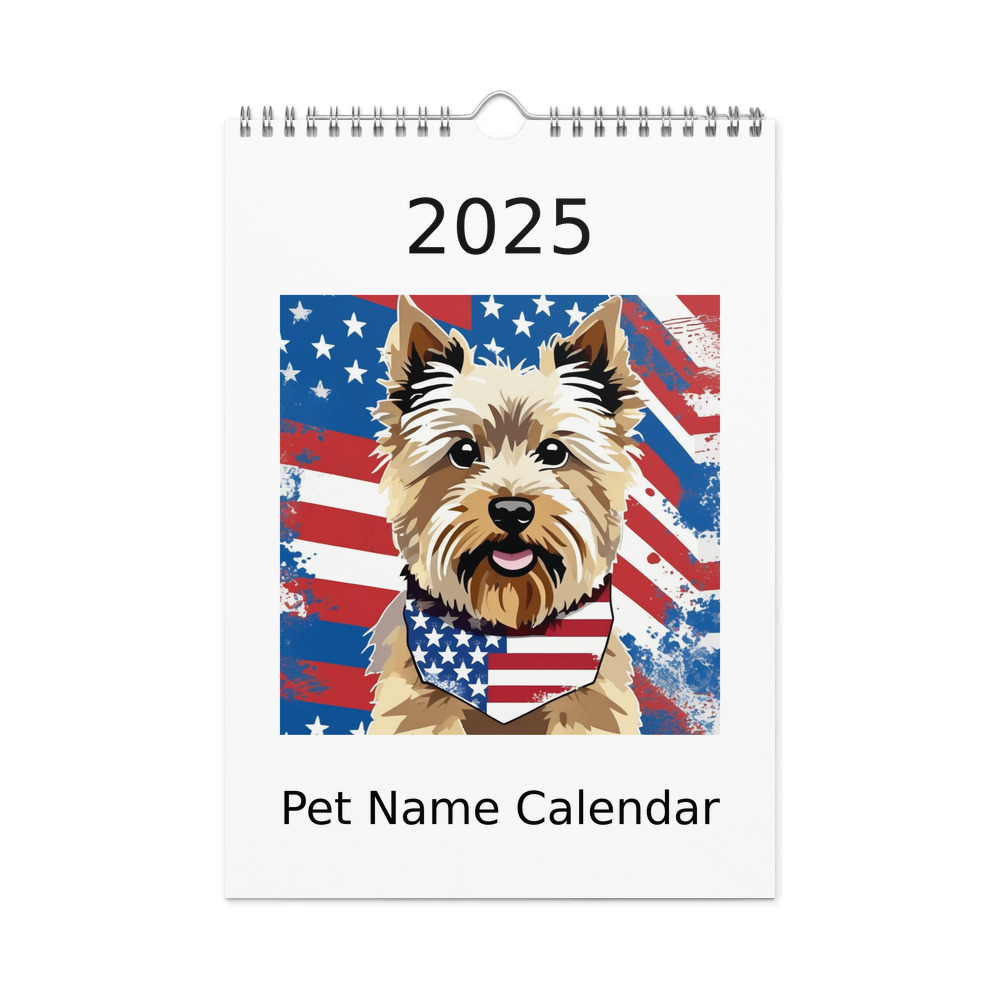 PugMug Custom Cairn Terrier Wall Calendar (2026)