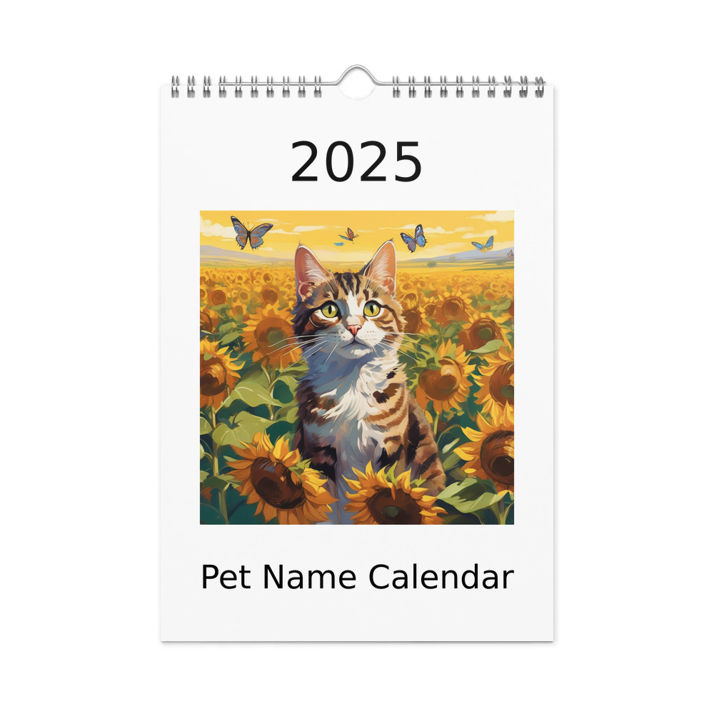 PugMug Custom Tabby Companion Cat Wall Calendar (2026)