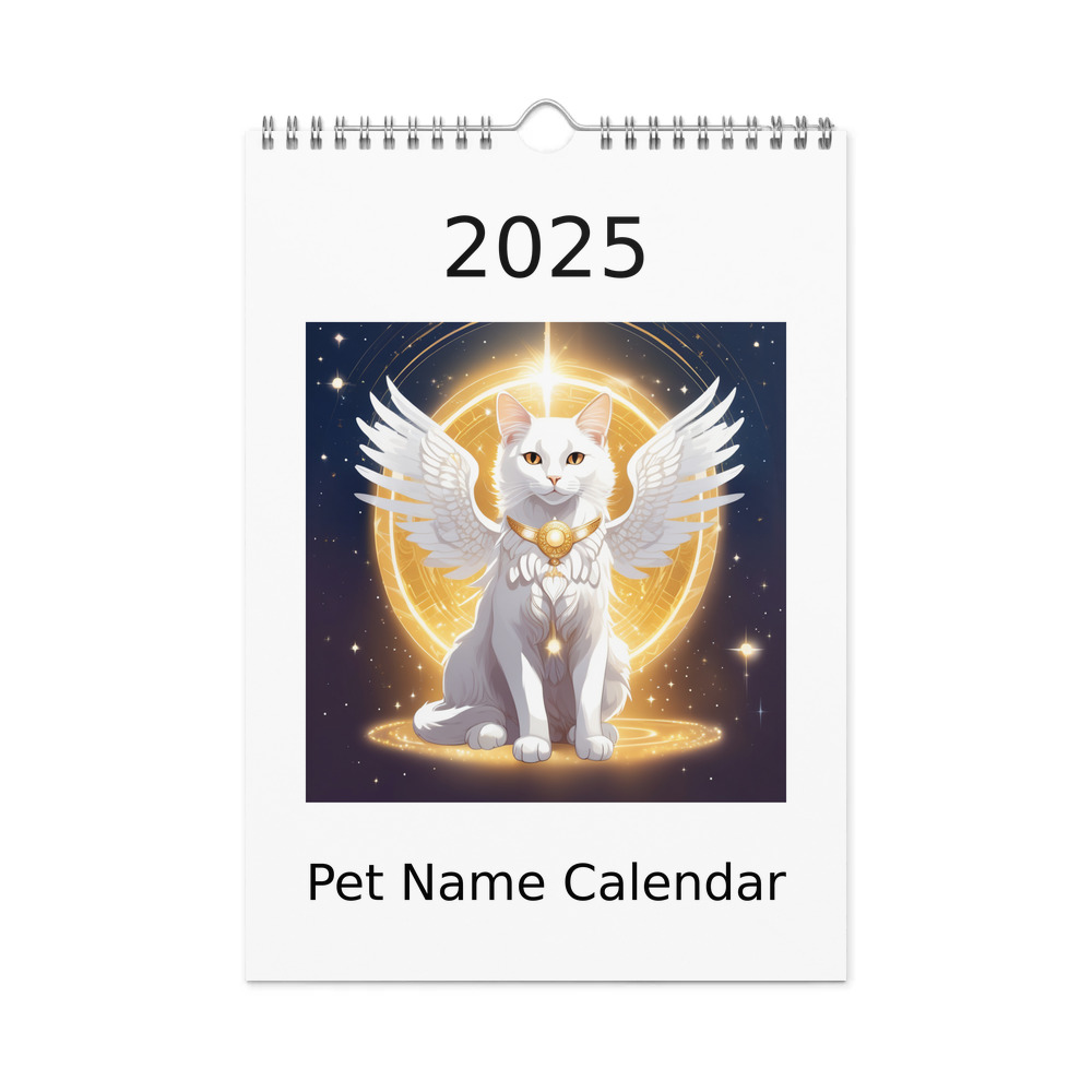 PugMug Custom White Companion Cat Wall Calendar (2026)