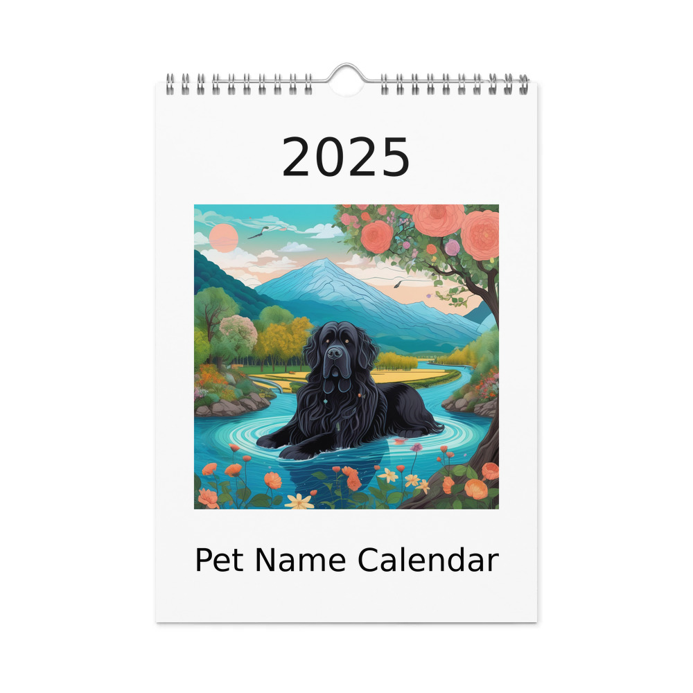 PugMug Custom Newfoundland Wall Calendar (2025)