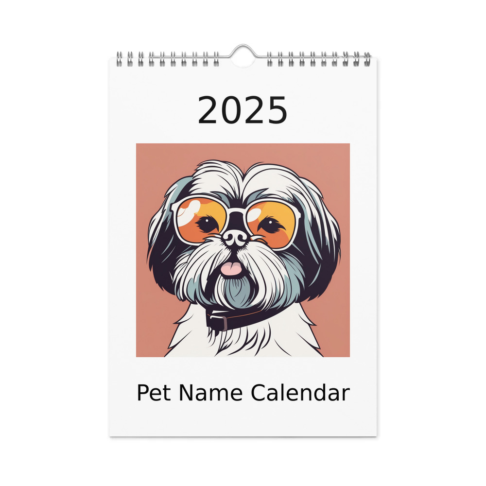 PugMug Custom Shih Tzu Wall Calendar (2026)