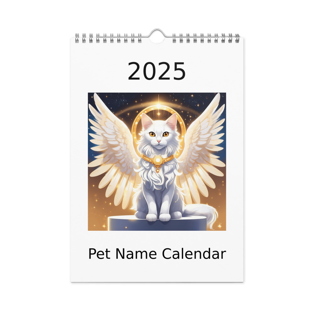 PugMug Custom White Companion Cat Wall Calendar (2026)