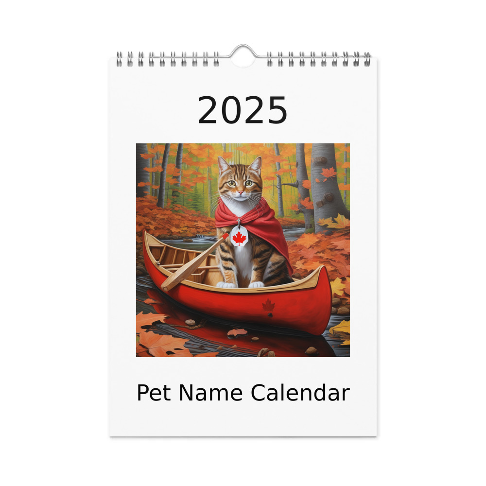 PugMug Custom Tabby Companion Cat Wall Calendar (2026)