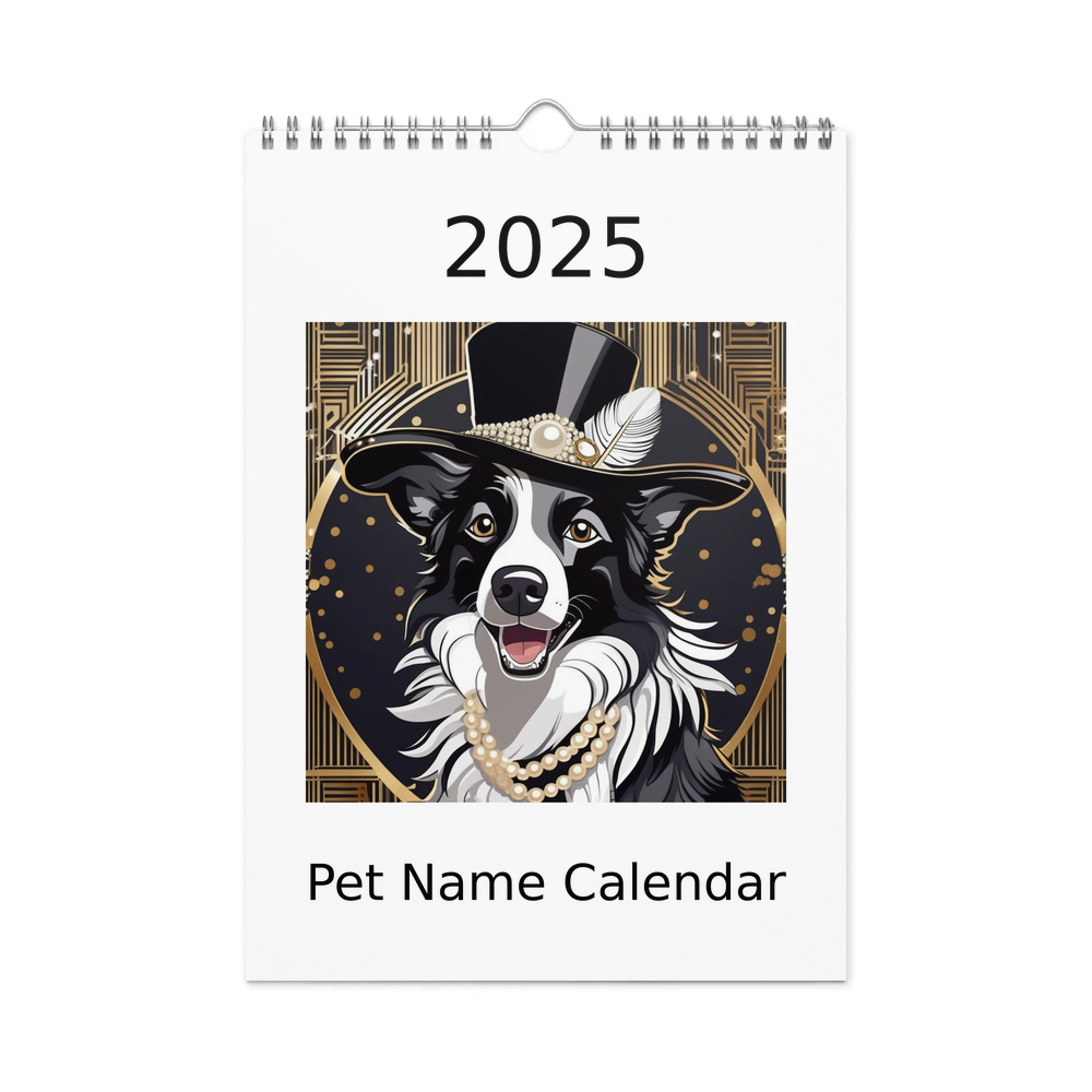 PugMug Custom Border Collie Wall Calendar (2026)