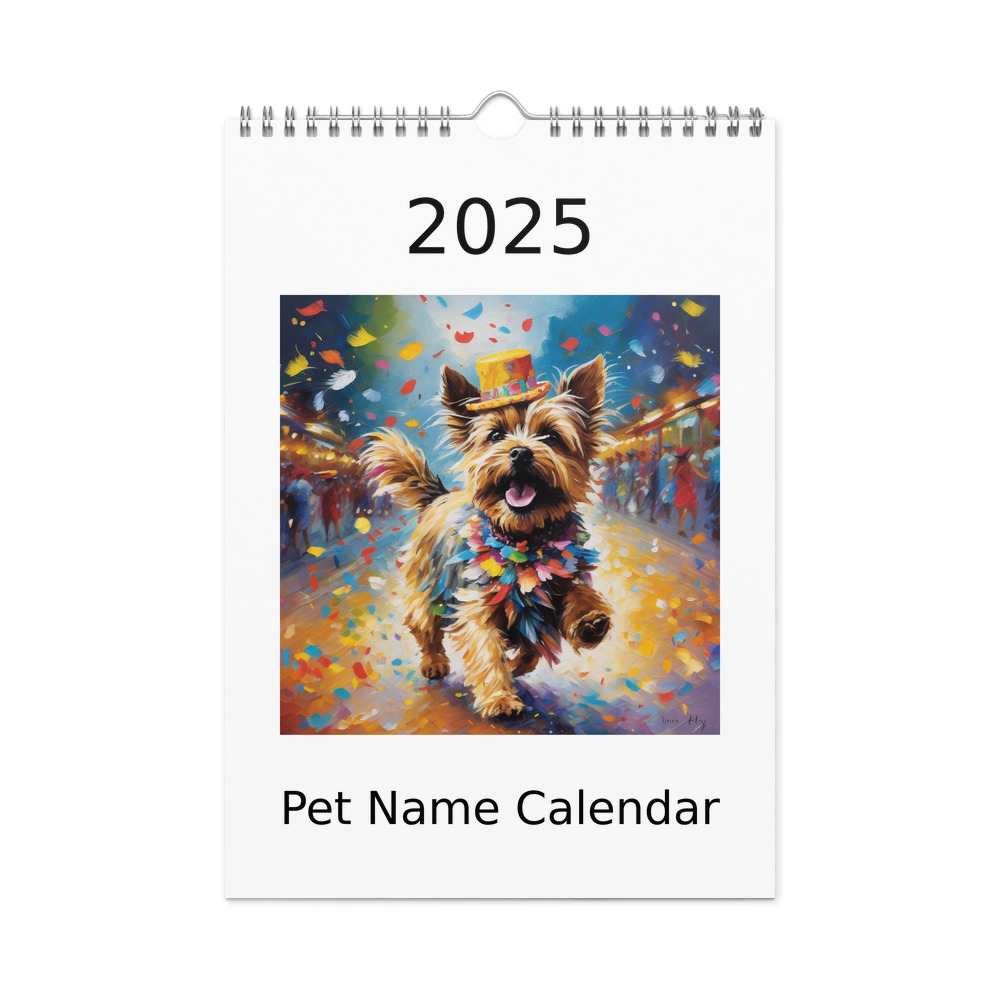 PugMug Custom Cairn Terrier Wall Calendar (2026)