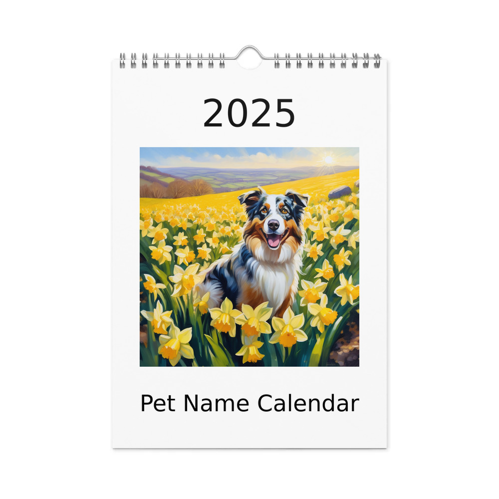 PugMug Custom Australian Shepherd Dog Wall Calendar (2026)
