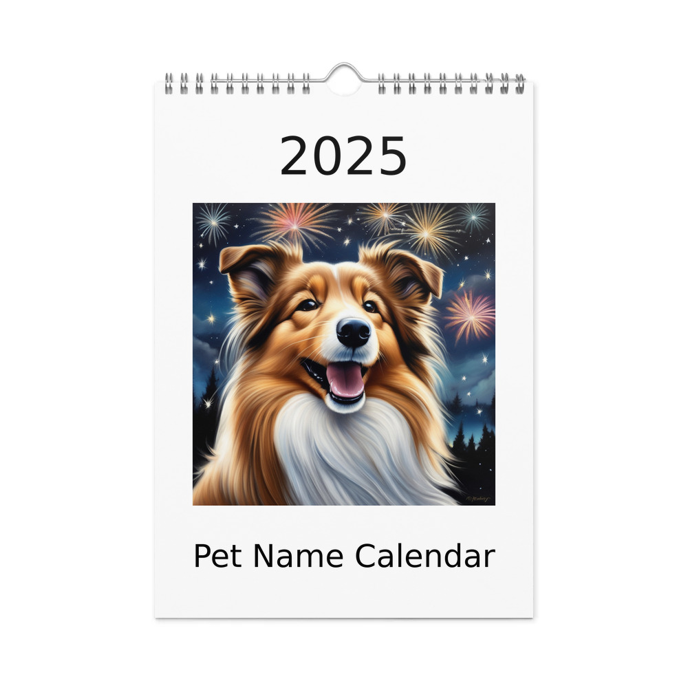 PugMug Custom Shetland Sheepdog Wall Calendar (2026)