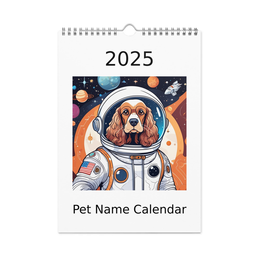 PugMug Custom Cocker Spaniel Wall Calendar (2026)