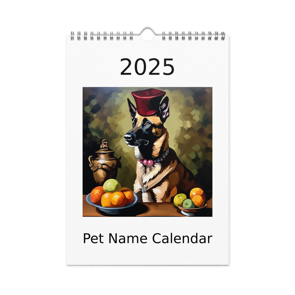 PugMug Custom Belgian Malinois Wall Calendar (2026)