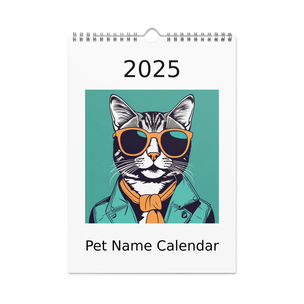 PugMug Custom Tabby Companion Cat Wall Calendar (2026)
