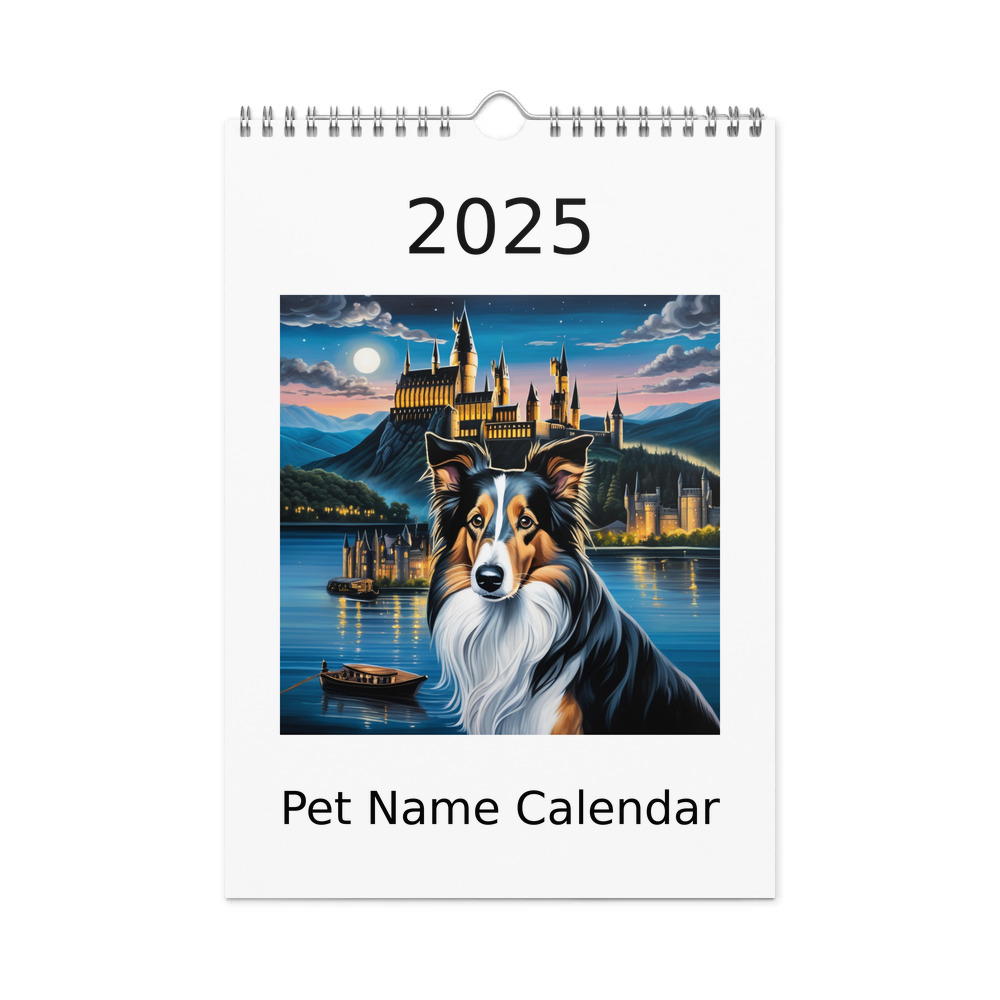 PugMug Custom Collie Wall Calendar (2026)