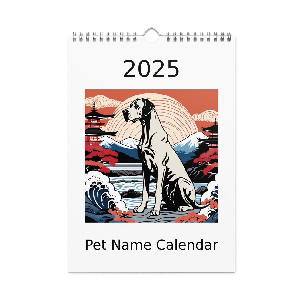 PugMug Custom Great Dane Wall Calendar (2026)