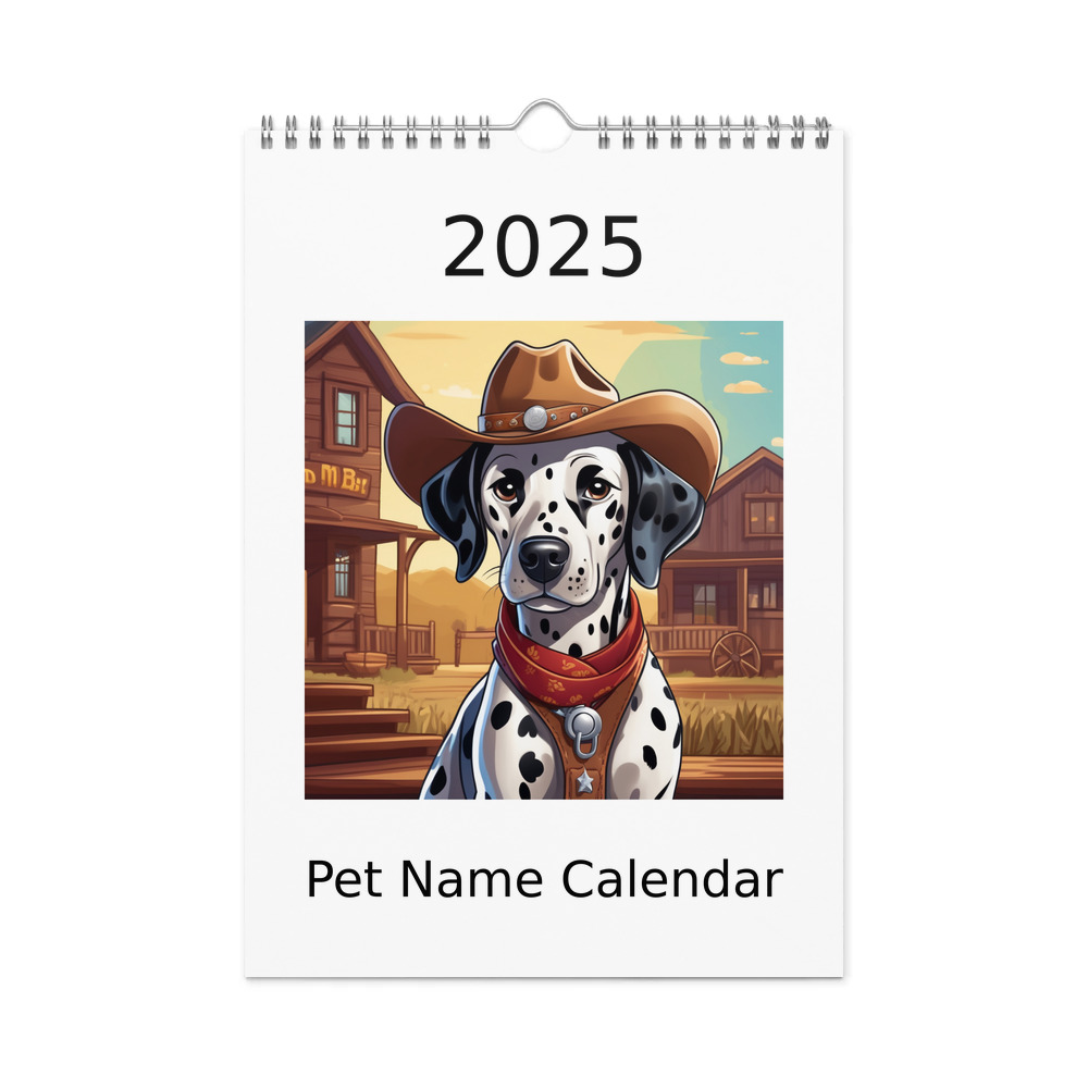 PugMug Custom Dalmatian Wall Calendar (2026)