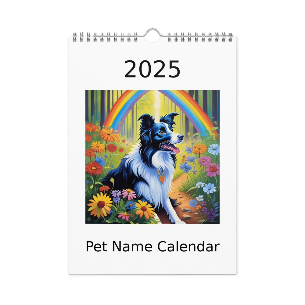 PugMug Custom Border Collie Wall Calendar (2026)