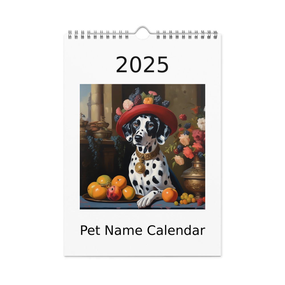 PugMug Custom Dalmatian Wall Calendar (2026)