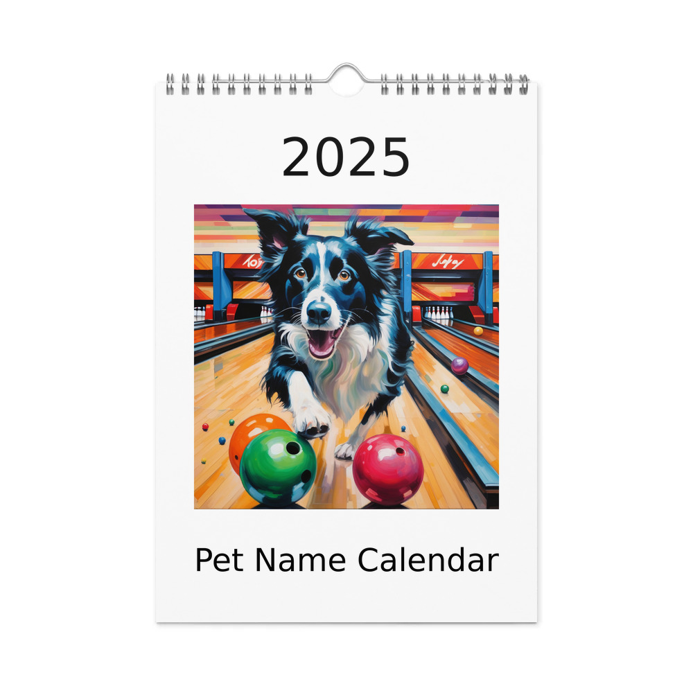 PugMug Custom Border Collie Wall Calendar (2026)