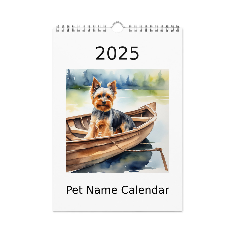 PugMug Custom Yorkshire Terrier Wall Calendar (2026)