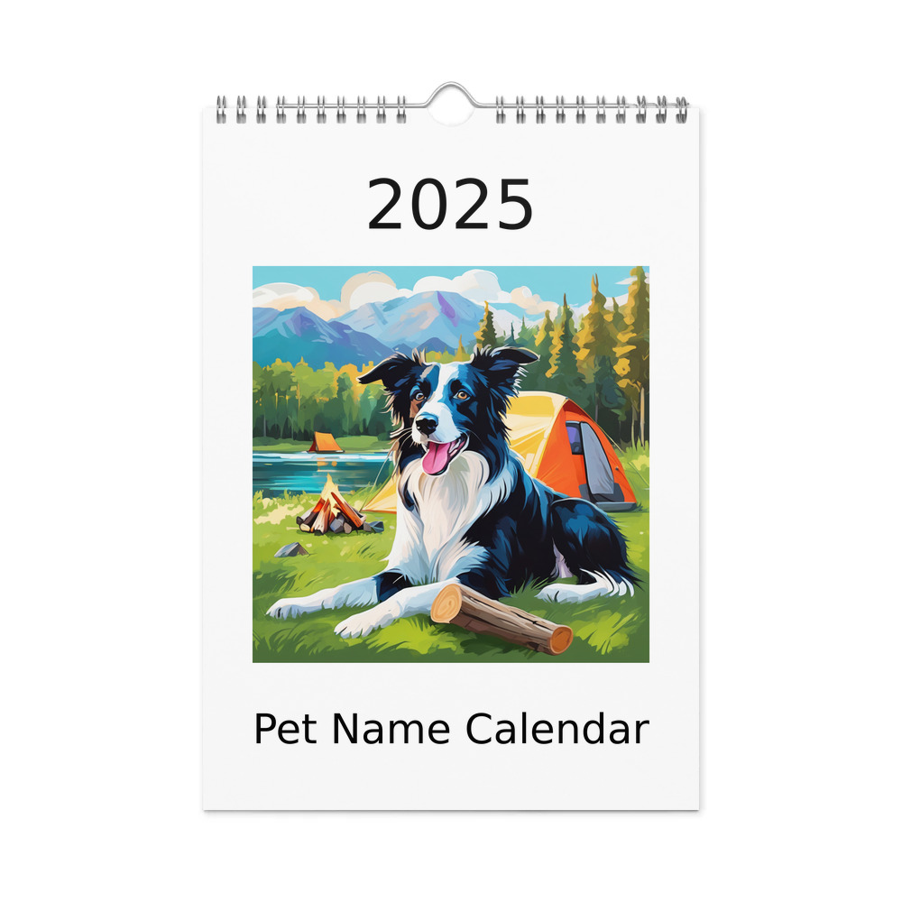 PugMug Custom Border Collie Wall Calendar (2026)