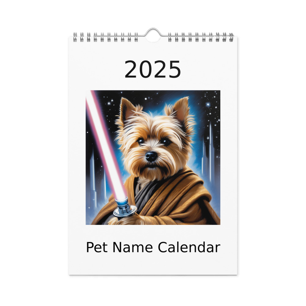 PugMug Custom Cairn Terrier Wall Calendar (2026)