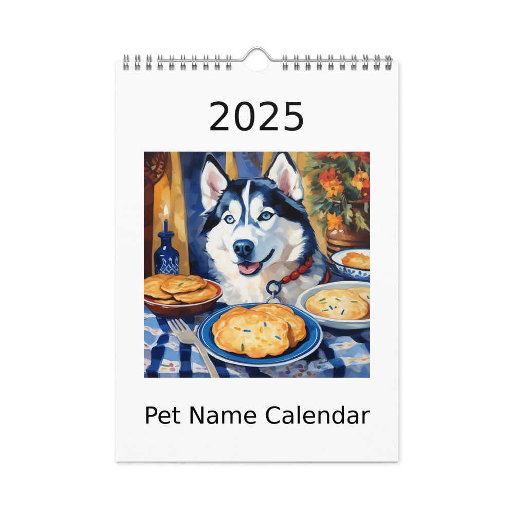 PugMug Custom Siberian Husky Wall Calendar (2026)