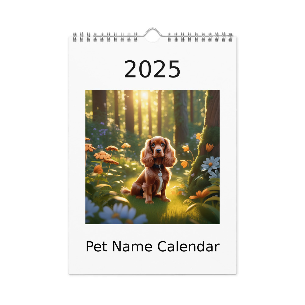 PugMug Custom English Cocker Spaniel Wall Calendar (2026)