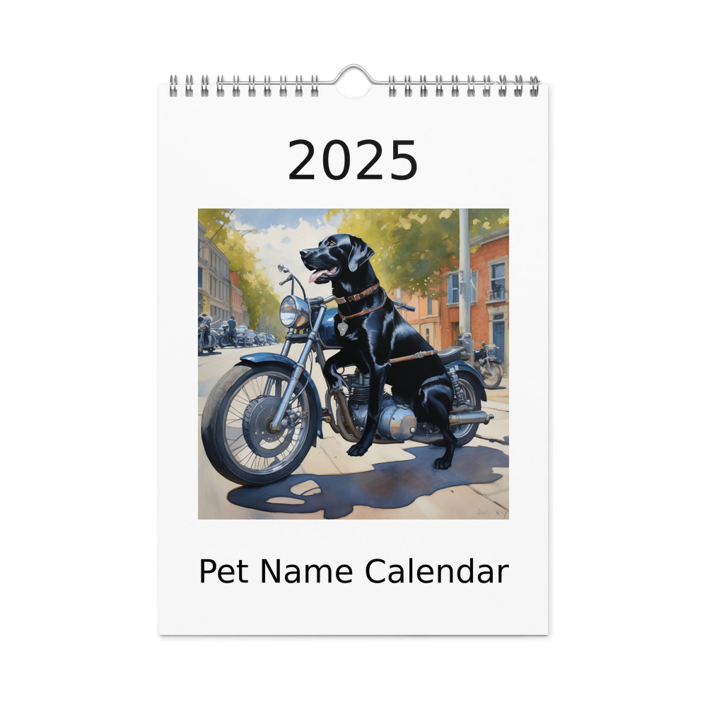 PugMug Custom Black Labrador Retriever Wall Calendar (2026)