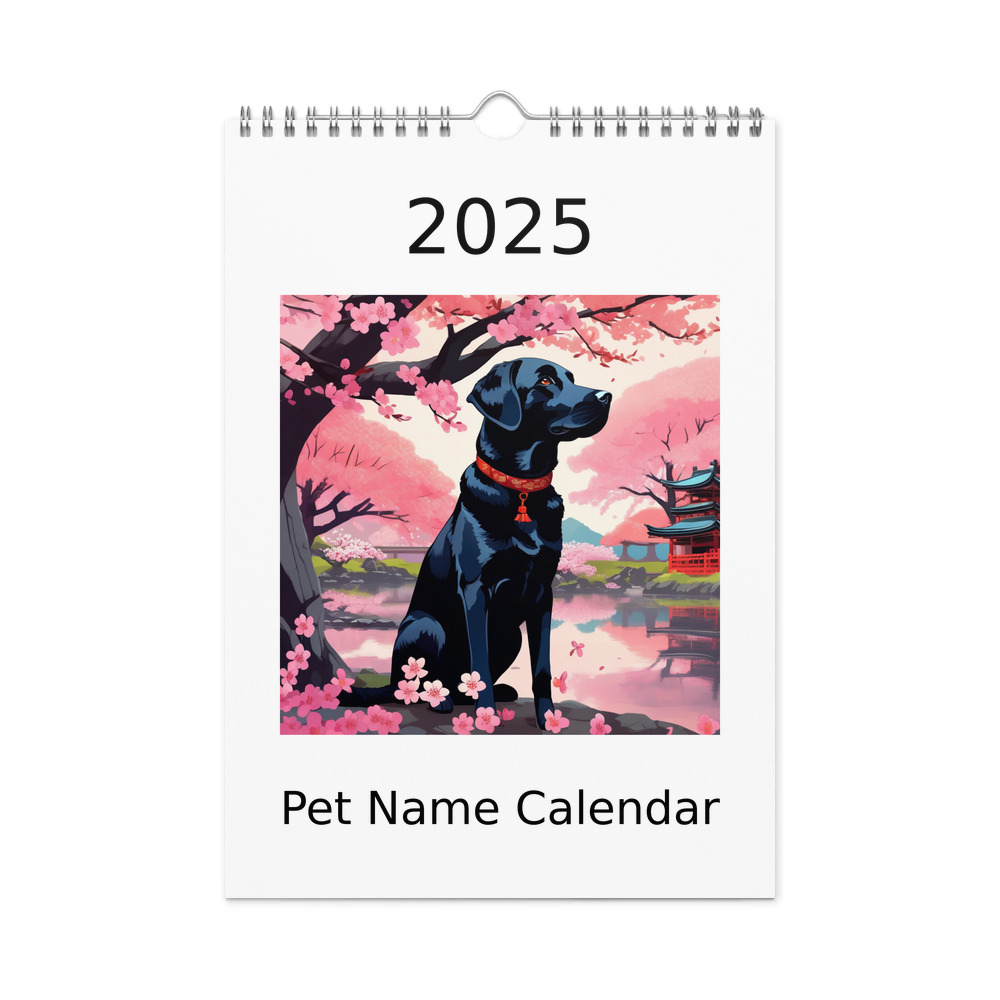 PugMug Custom Black Labrador Retriever Wall Calendar (2026)