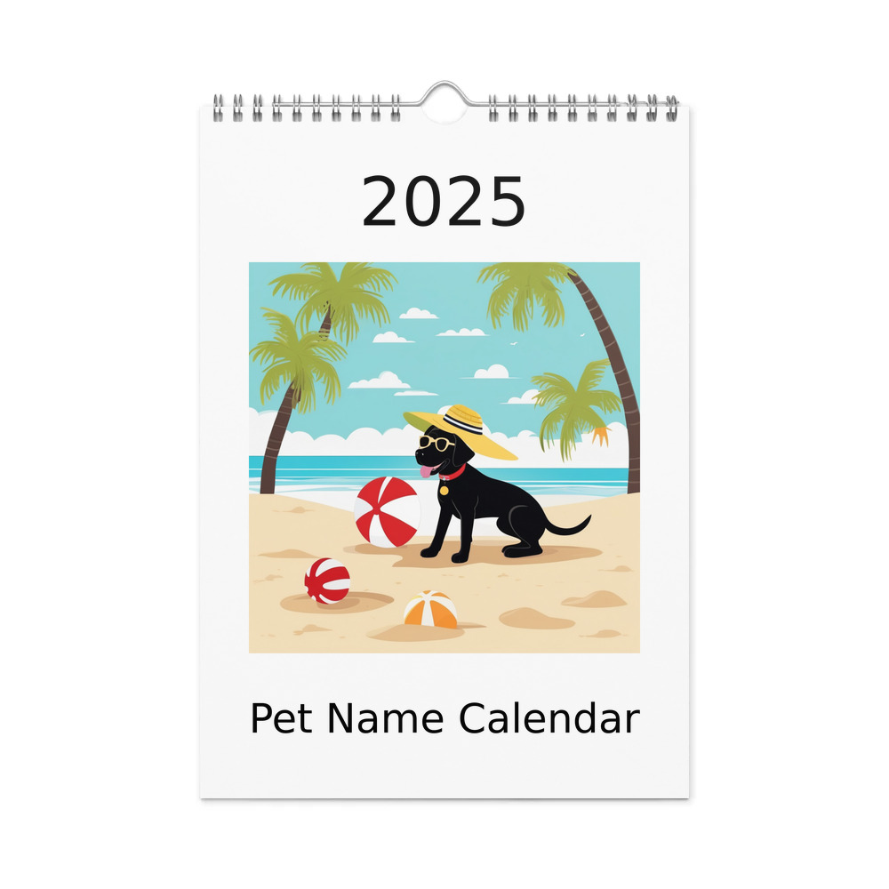PugMug Custom Black Labrador Retriever Wall Calendar (2026)