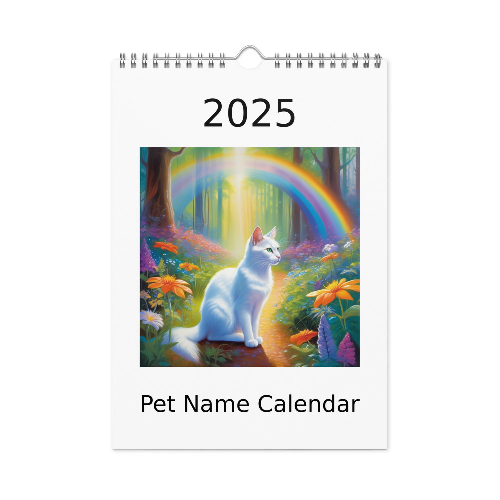 PugMug Custom White Companion Cat Wall Calendar (2026)