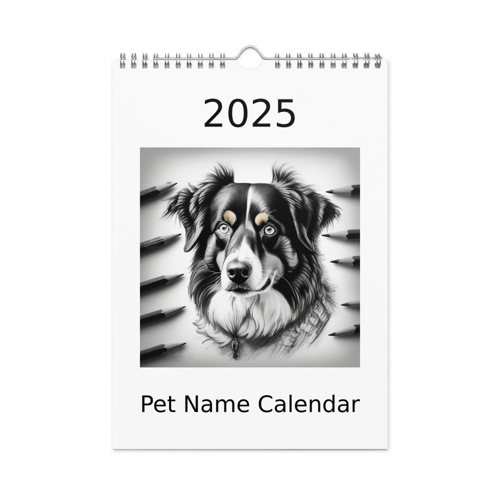 PugMug Custom Miniature American Shepherd Wall Calendar (2026)