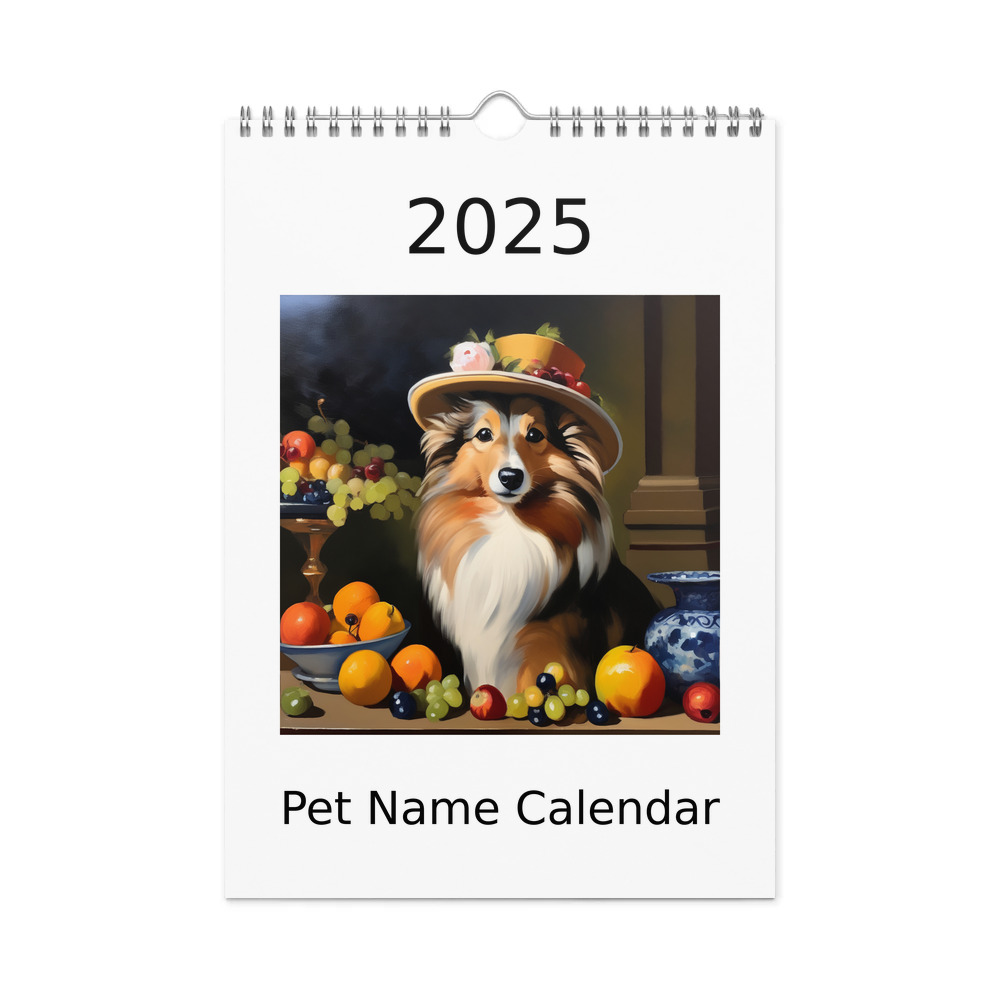 PugMug Custom Shetland Sheepdog Wall Calendar (2026)