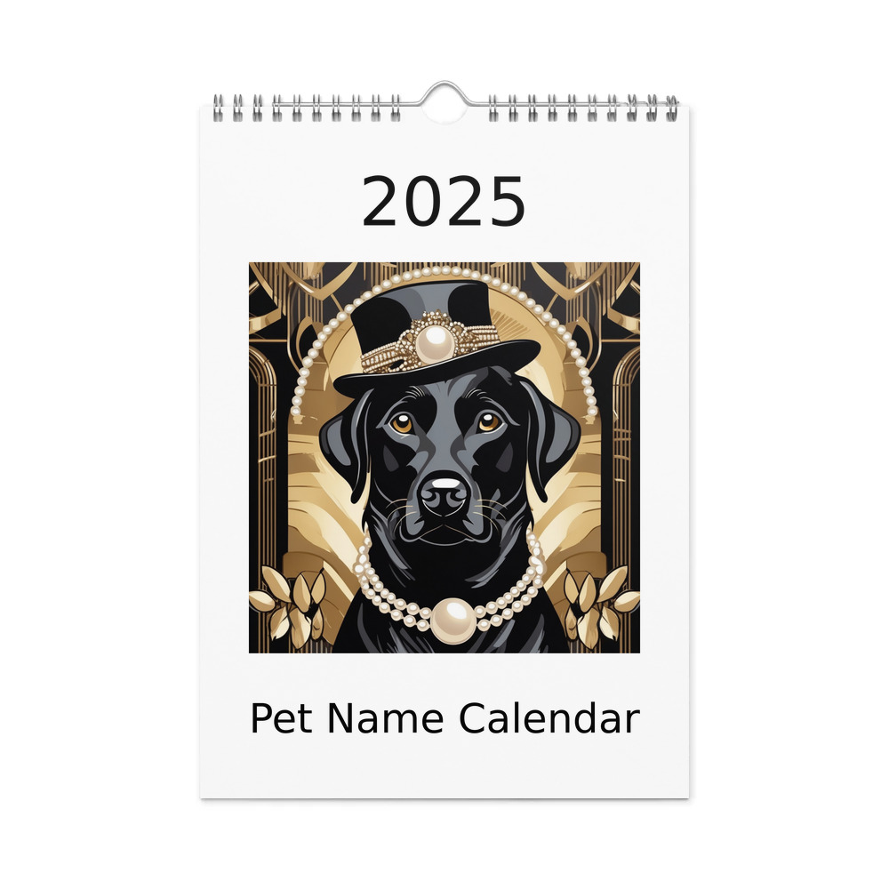 PugMug Custom Black Labrador Retriever Wall Calendar (2026)
