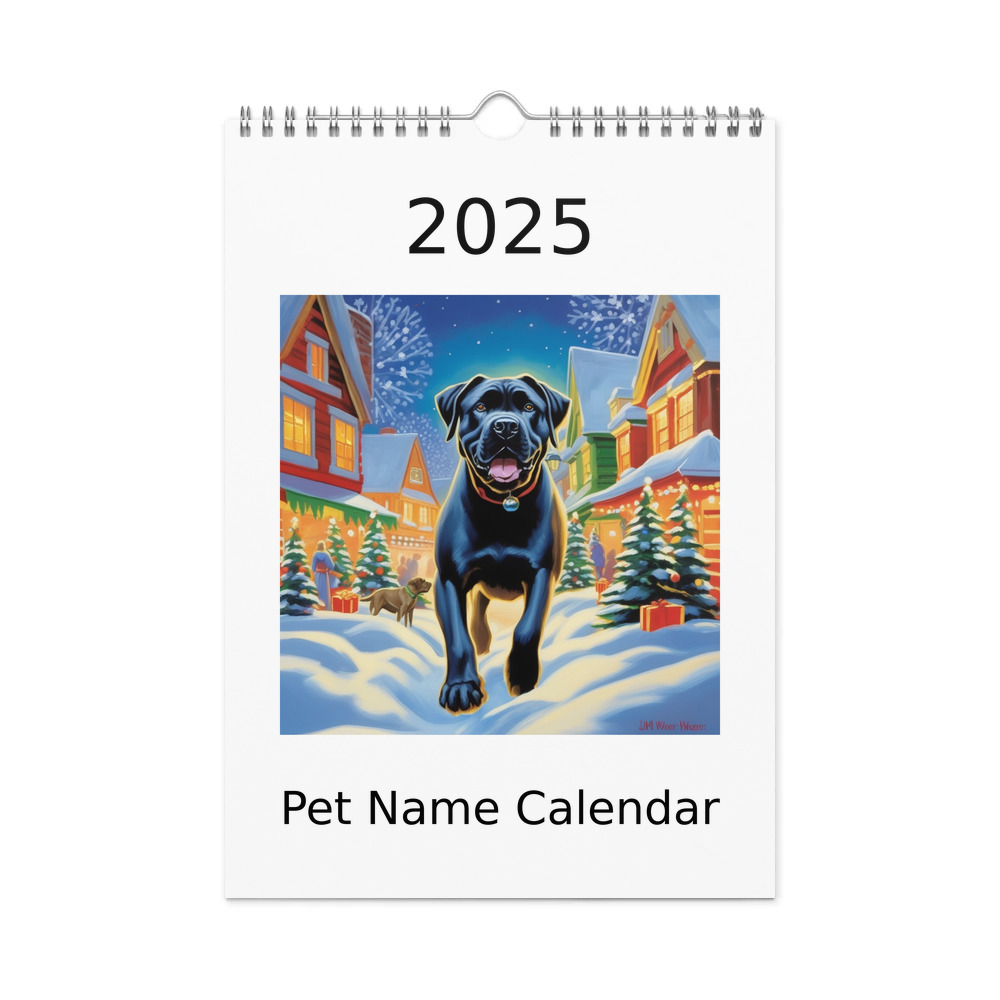 PugMug Custom Cane Corso Wall Calendar (2026)