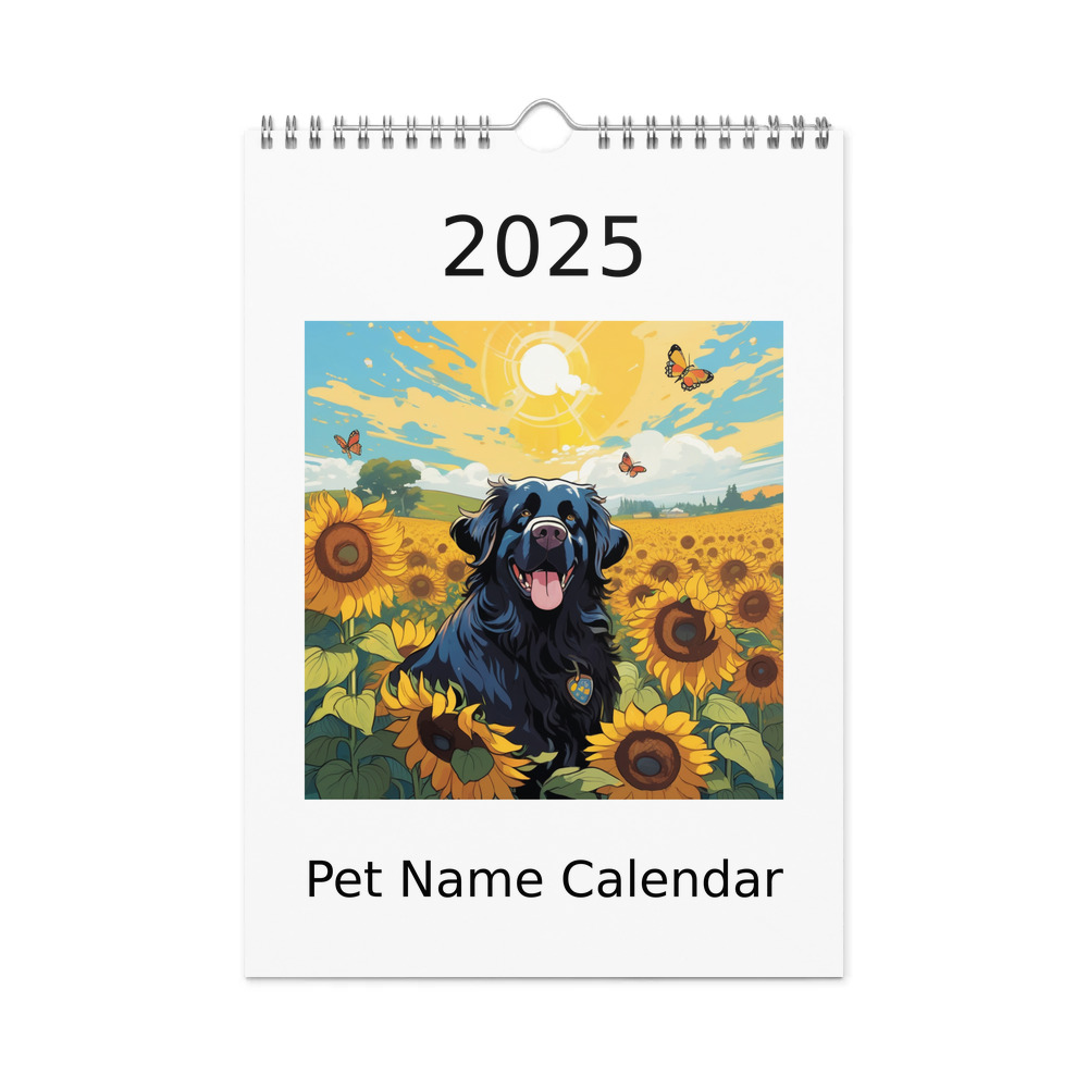 PugMug Custom Newfoundland Wall Calendar (2025)
