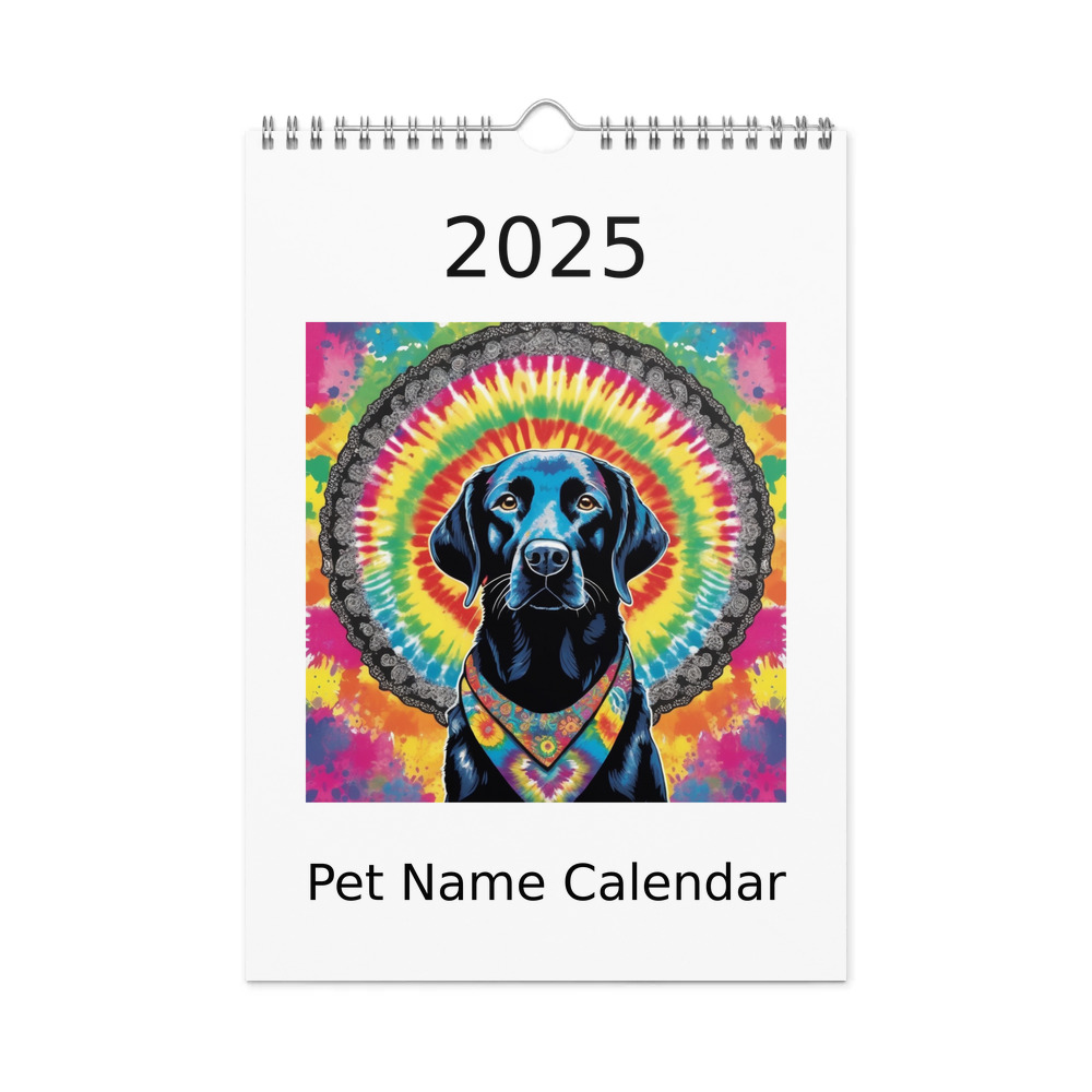 PugMug Custom Black Labrador Retriever Wall Calendar (2026)