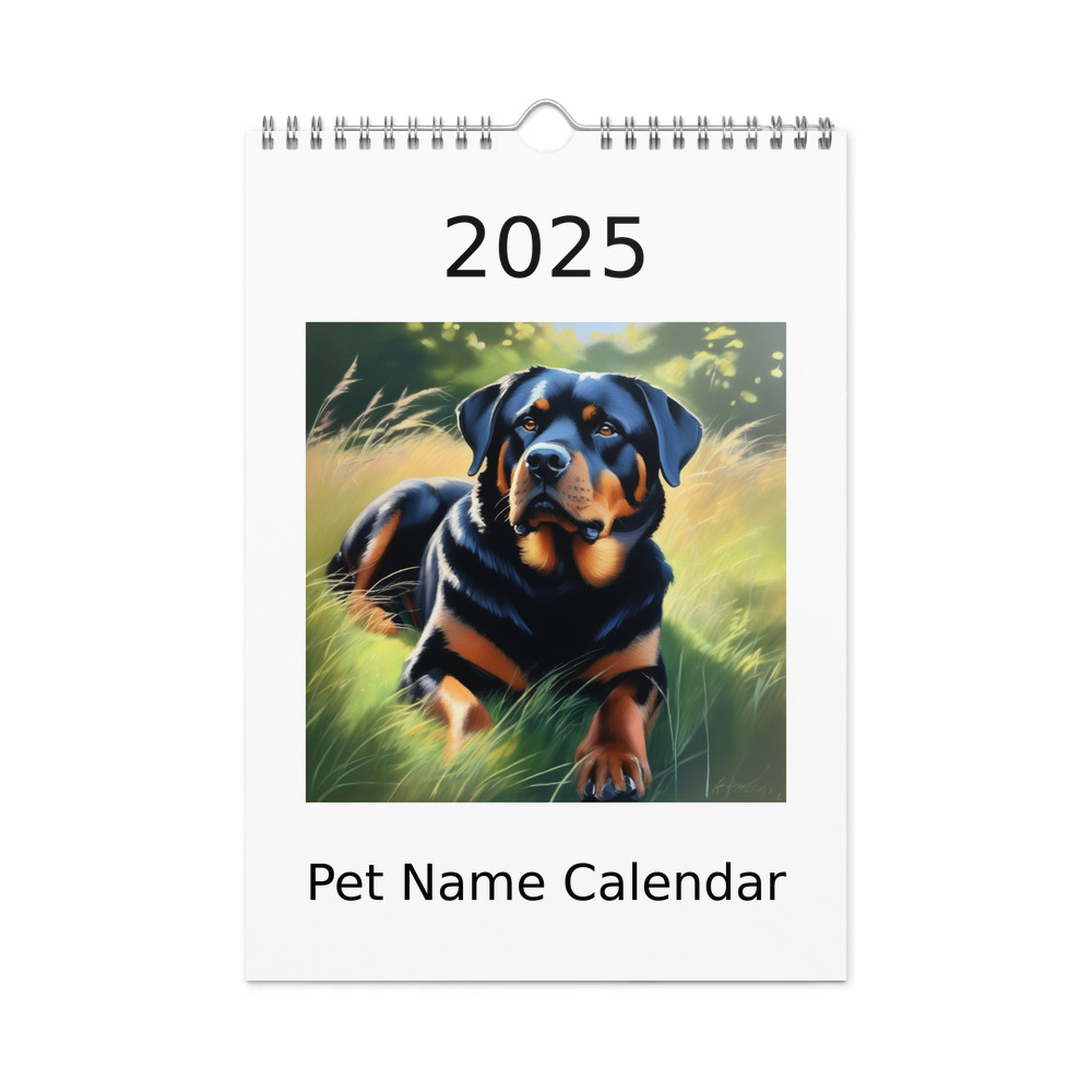 PugMug Custom Rottweiler Wall Calendar (2026)