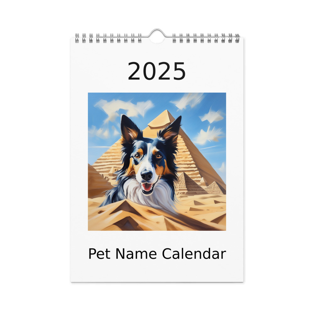 PugMug Custom Border Collie Wall Calendar (2026)