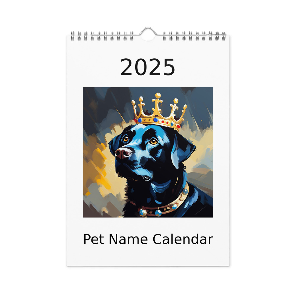 PugMug Custom Black Labrador Retriever Wall Calendar (2026)