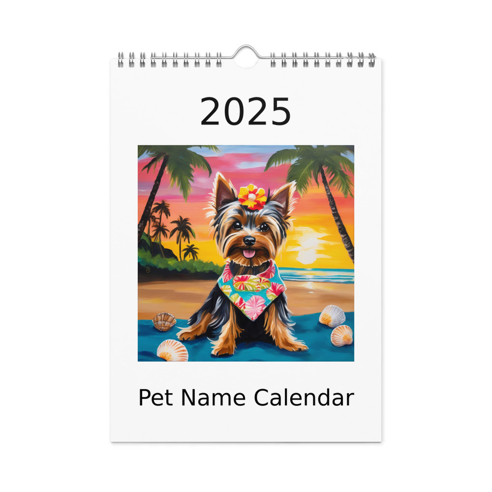 PugMug Custom Yorkshire Terrier Wall Calendar (2026)