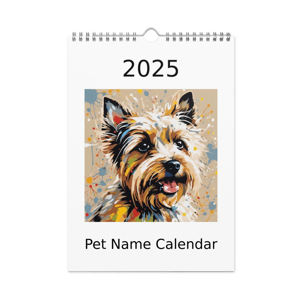 PugMug Custom Cairn Terrier Wall Calendar (2026)