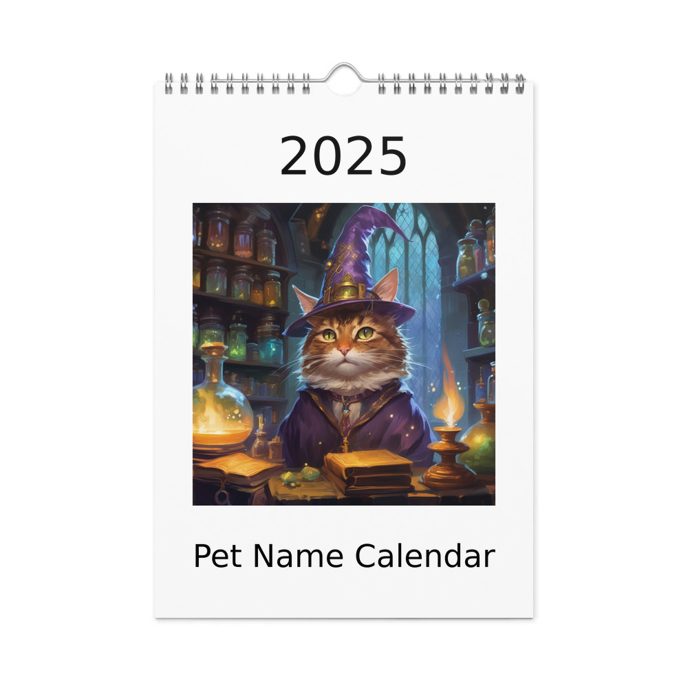 PugMug Custom Tabby Companion Cat Wall Calendar (2026)