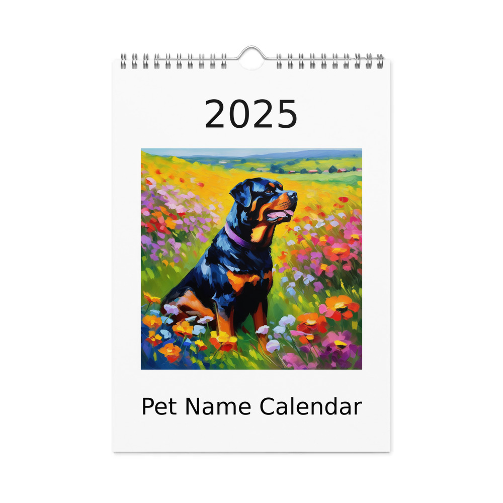 PugMug Custom Rottweiler Wall Calendar (2026)