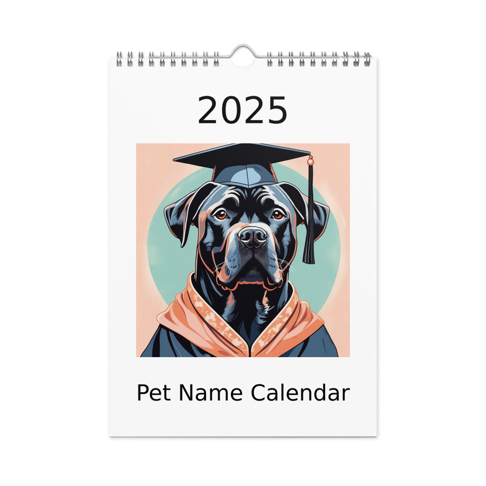 PugMug Custom Cane Corso Wall Calendar (2026)