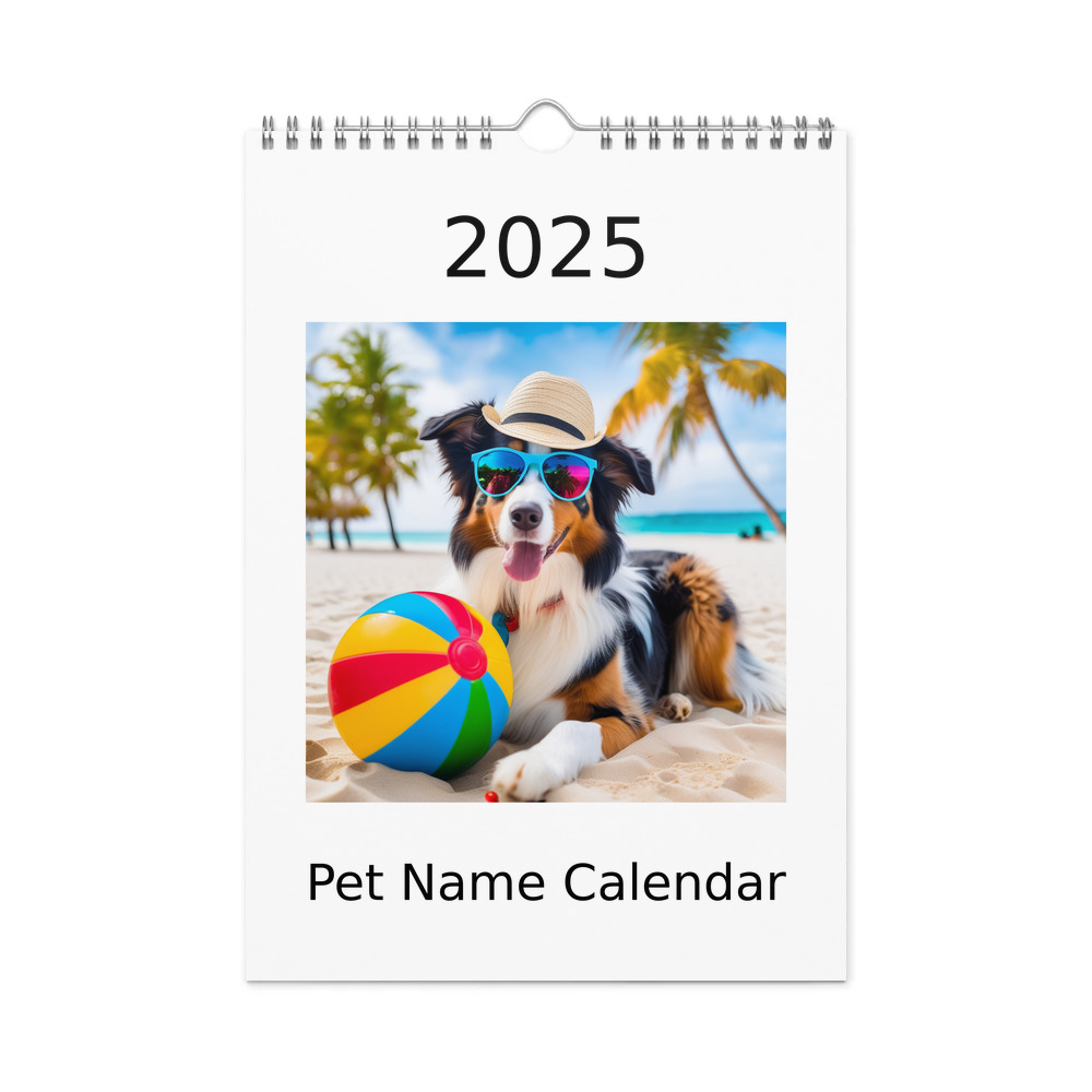 PugMug Custom Australian Shepherd Dog Wall Calendar (2026)