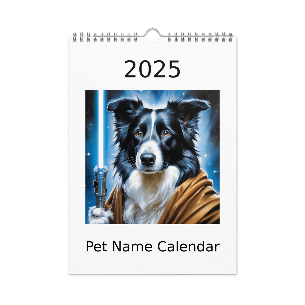 PugMug Custom Border Collie Wall Calendar (2026)