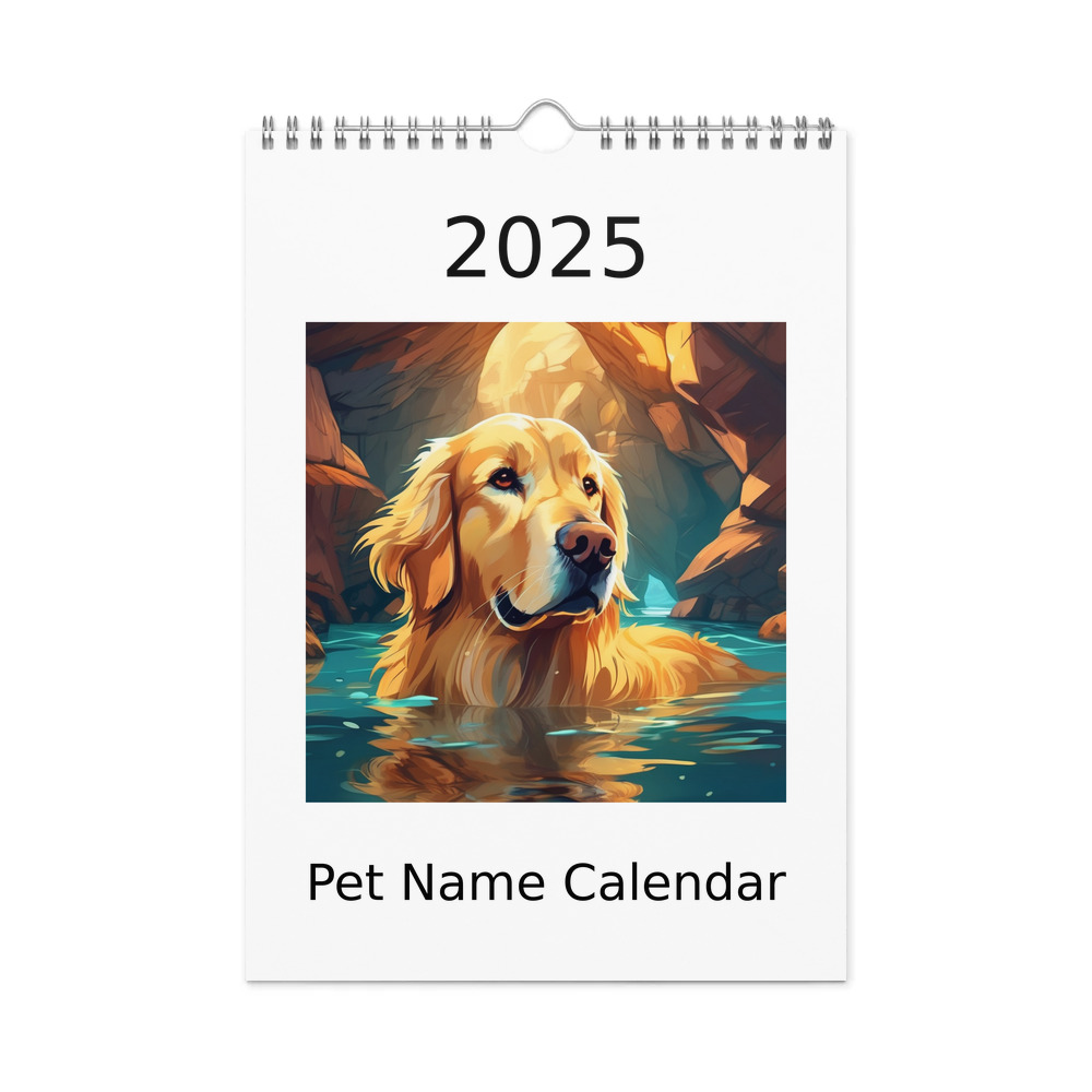 PugMug Custom Golden Retriever Wall Calendar (2026)