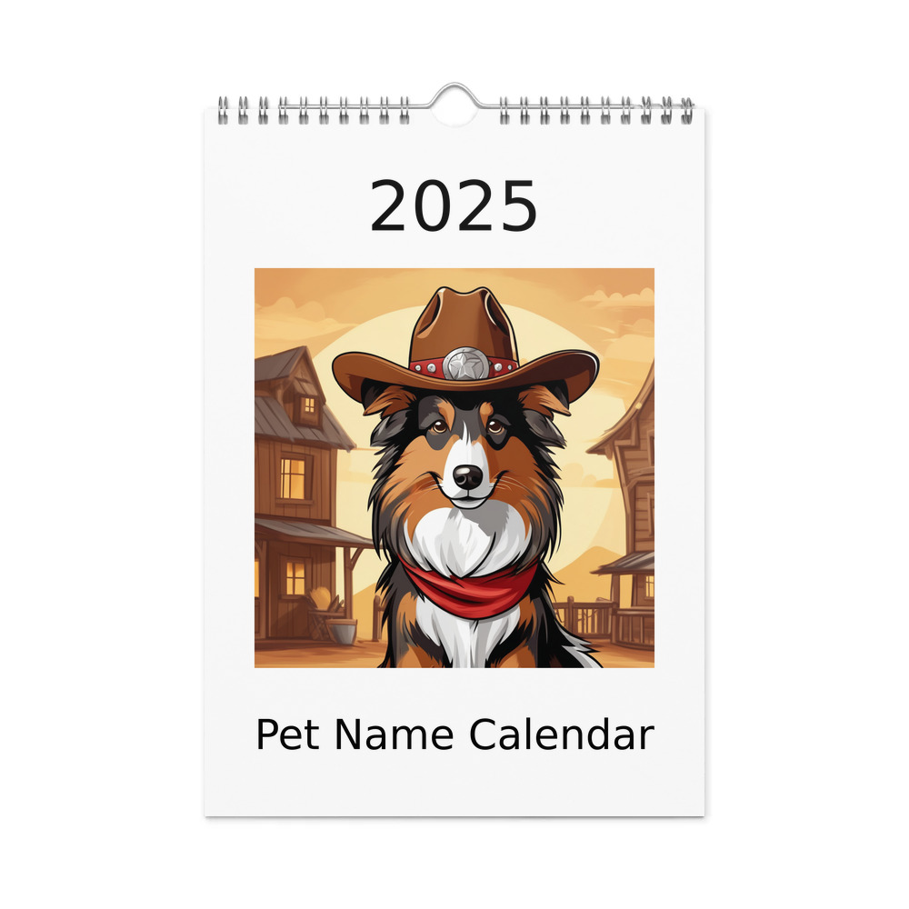 PugMug Custom Shetland Sheepdog Wall Calendar (2026)